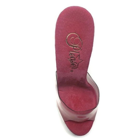 Pleaser Delight 6" Heel Platform Pumps Women's Size 5  Pink Flowers Sexy 601FL - Picture 8 of 12